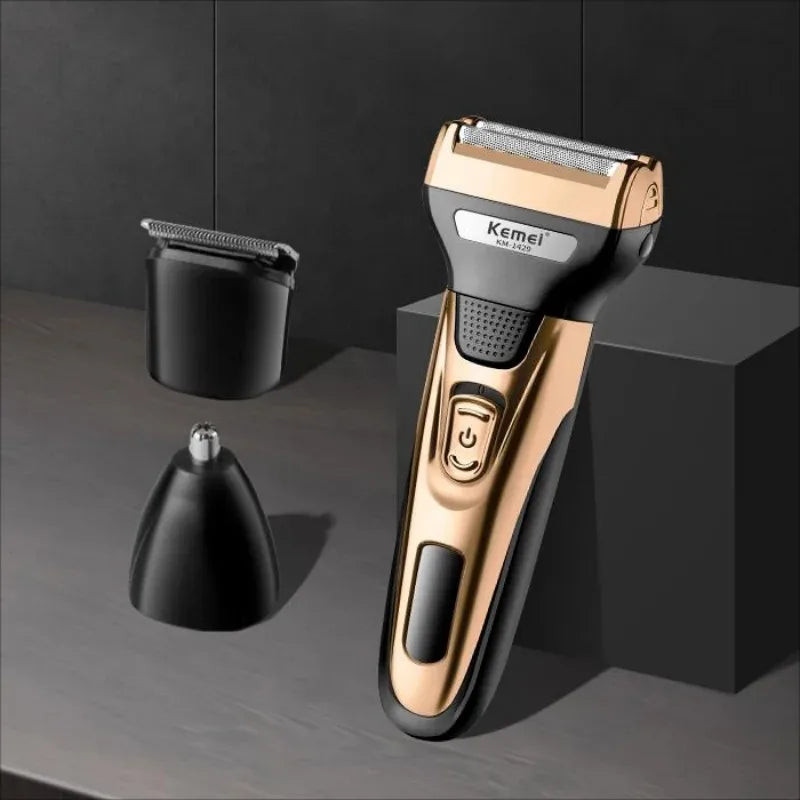 Kemei KM-1429 3-in-1 Electric Beard & Nose Trimmer for Men