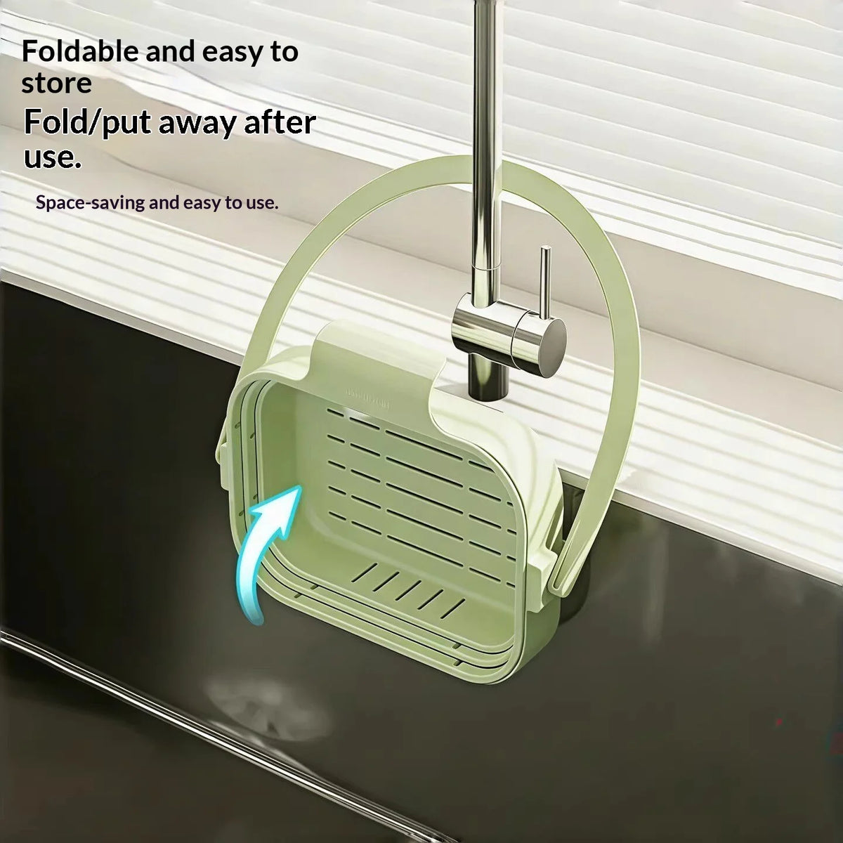 Foldable Sink Strainer Basket – Hanging Faucet Colander Filter