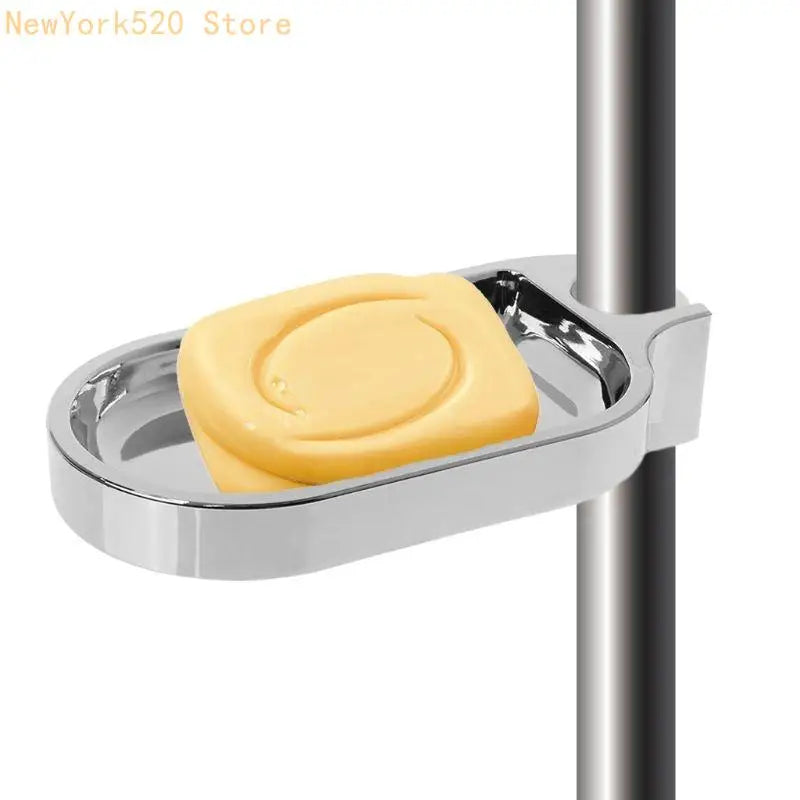 Wall Mounted ABS Slide Bar Soap Dish Holder – Chrome Silver