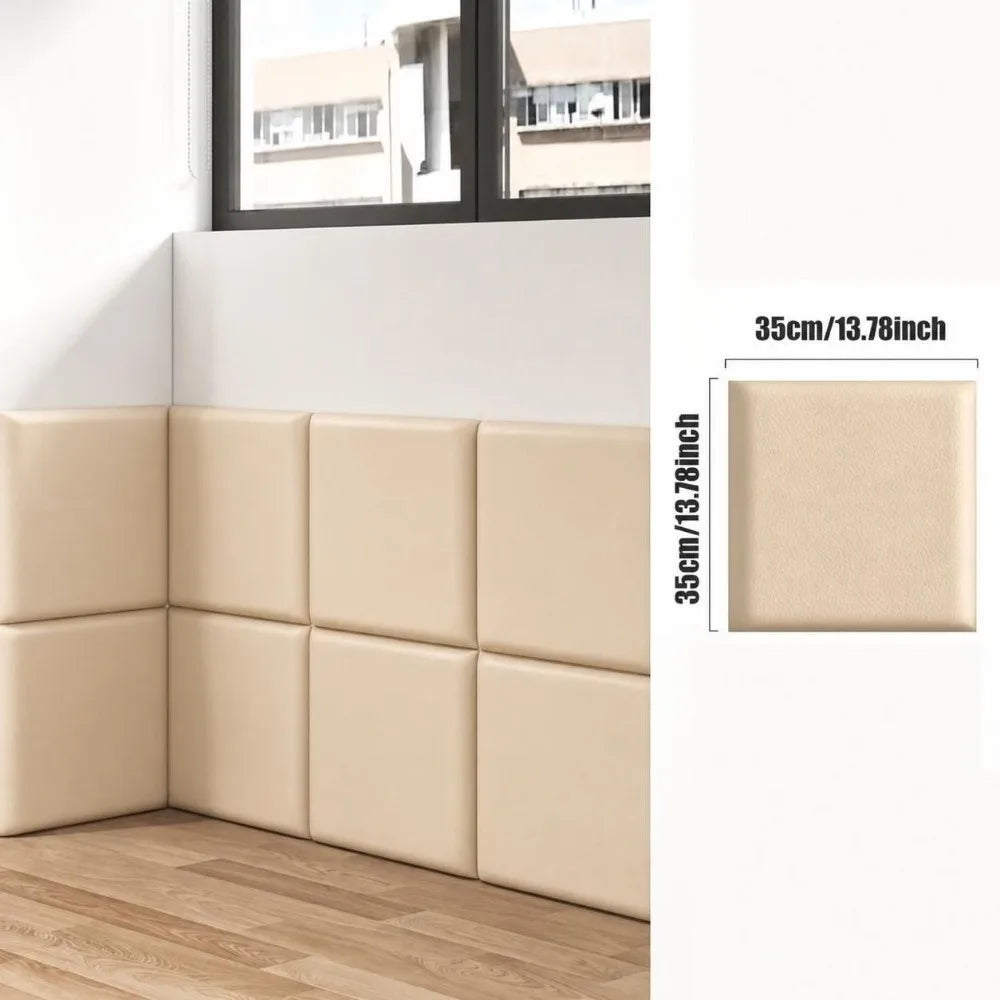 Self-Adhesive Soft Wall Panels – Cushioned Headboard Decor Tiles
