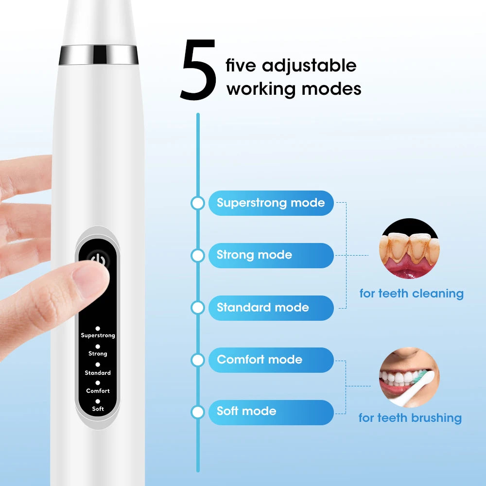 Hailicare Electric Dental Scaler – 5-Mode Tartar Remover