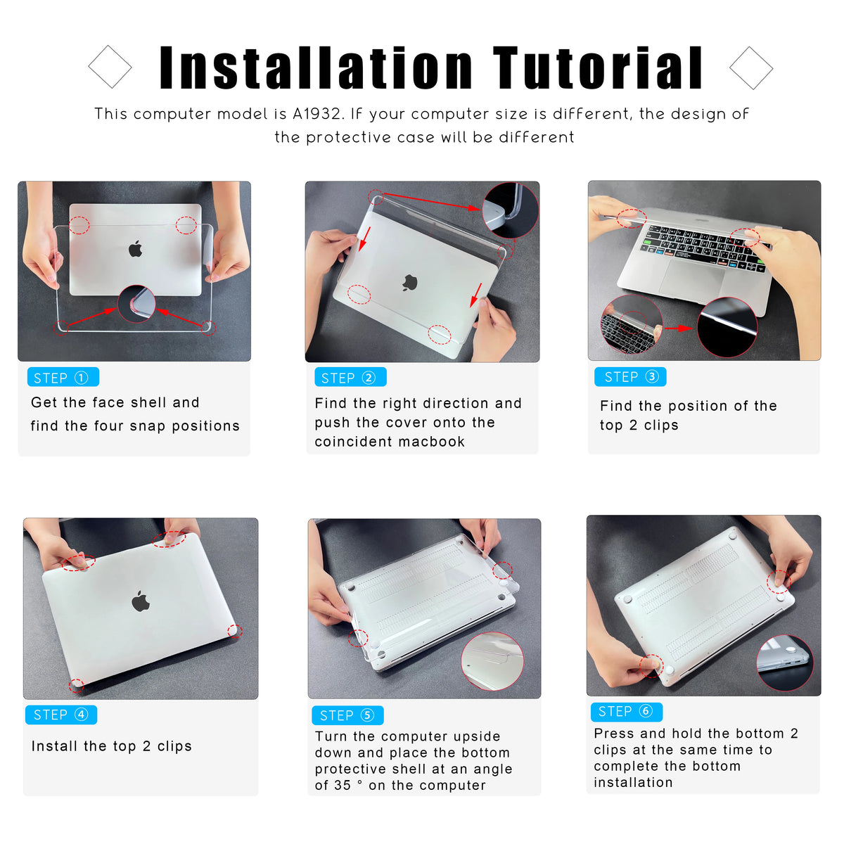 EGYAL Printed MacBook Case – Air 13 M1 M2 / Pro 14 16 M3 M4