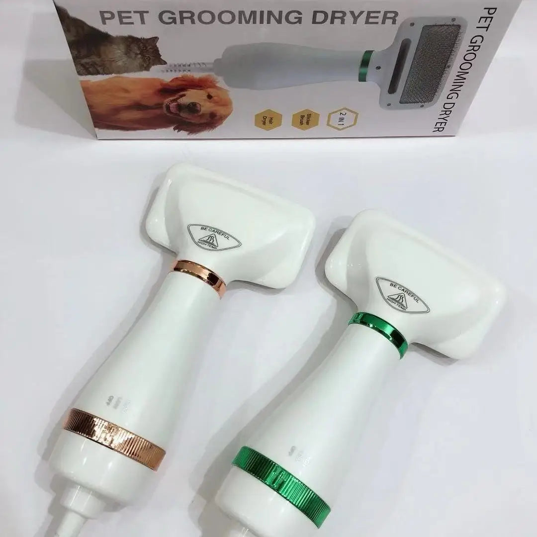 2-in-1 Pet Hair Dryer & Comb Brush – Quiet Dog Cat Groomer