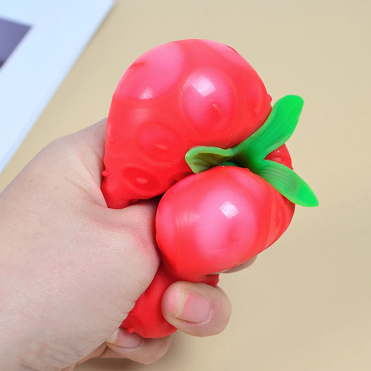 Strawberry Squishy Slow Rising Fidget Toy – Soft Sensory Squeeze
