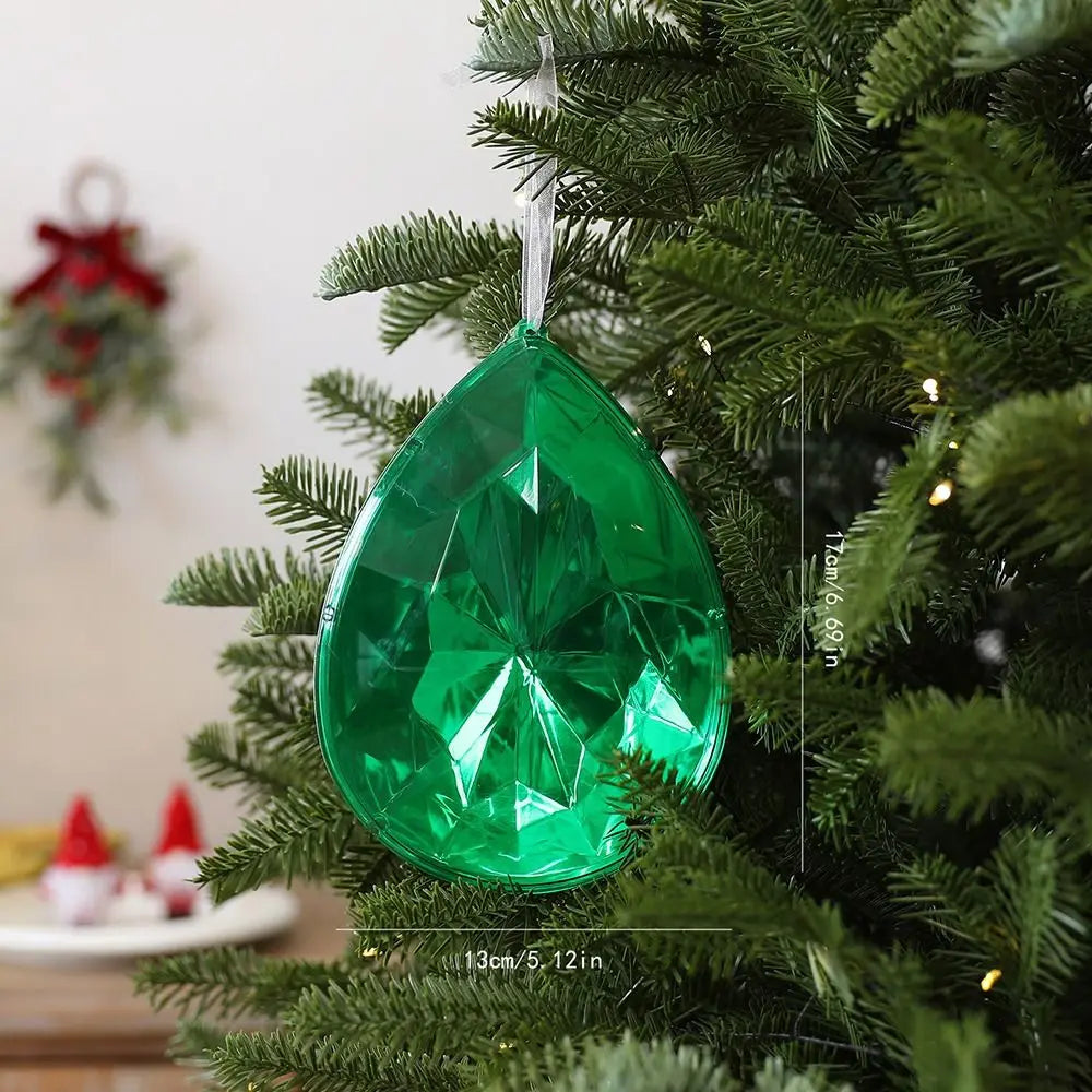 Faceted Diamond Crystal Christmas Tree Ornament – Multicolor
