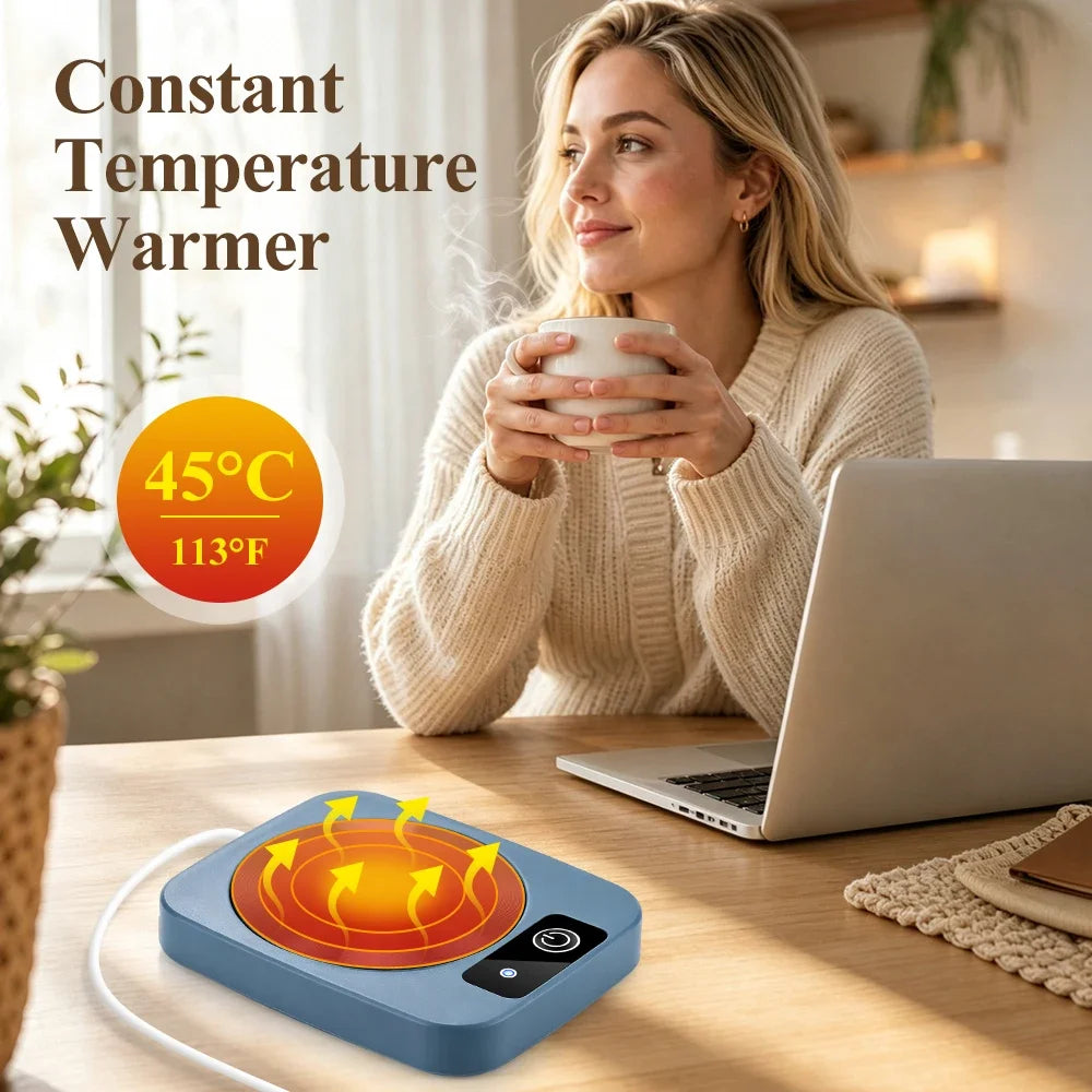 AFDEAL Electric Mug Warmer Coaster 45°C Constant Temp 10W