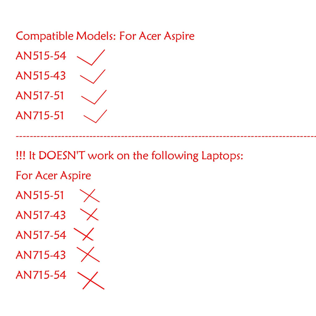 Arabic Red Backlit Keyboard for Acer Nitro AN515-54 AN517-51