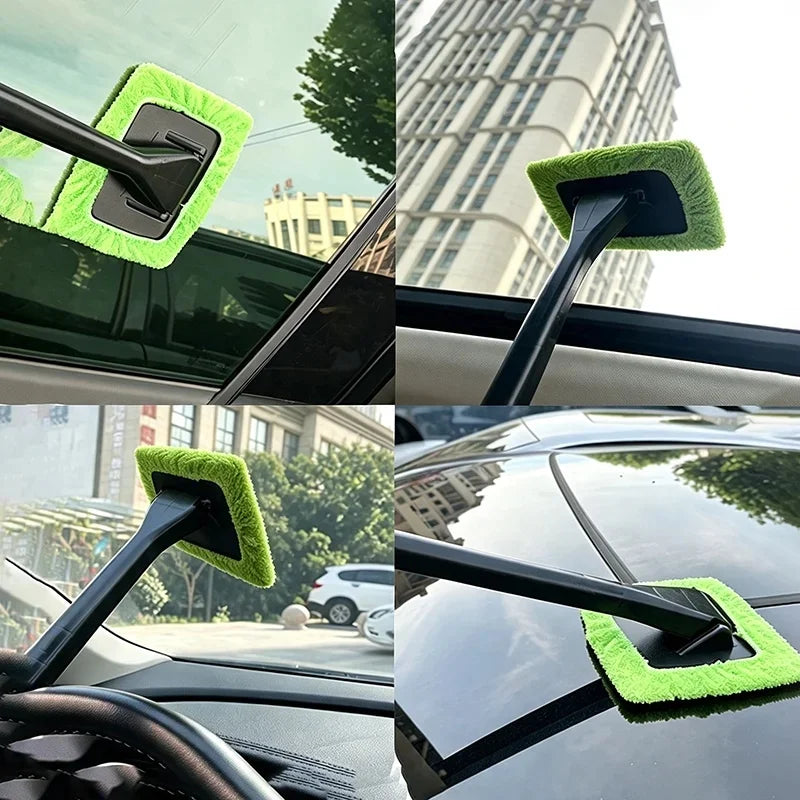 Car Windshield Cleaning Brush – Long Handle Window Wiper Kit