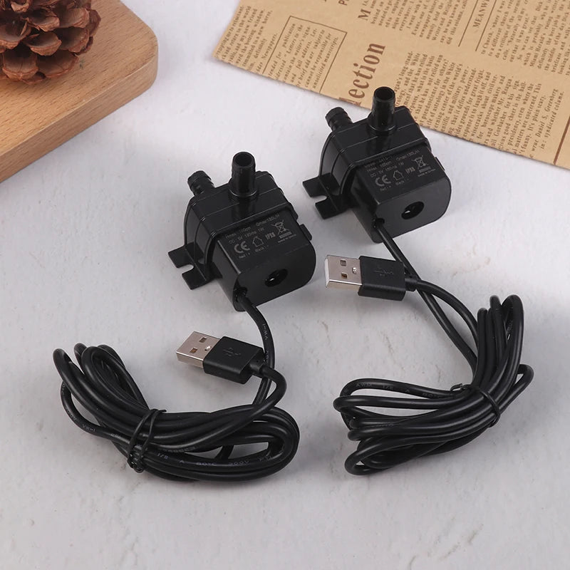 USB Brushless DC Water Pump 5V 1W 130L/H Submersible Aquarium