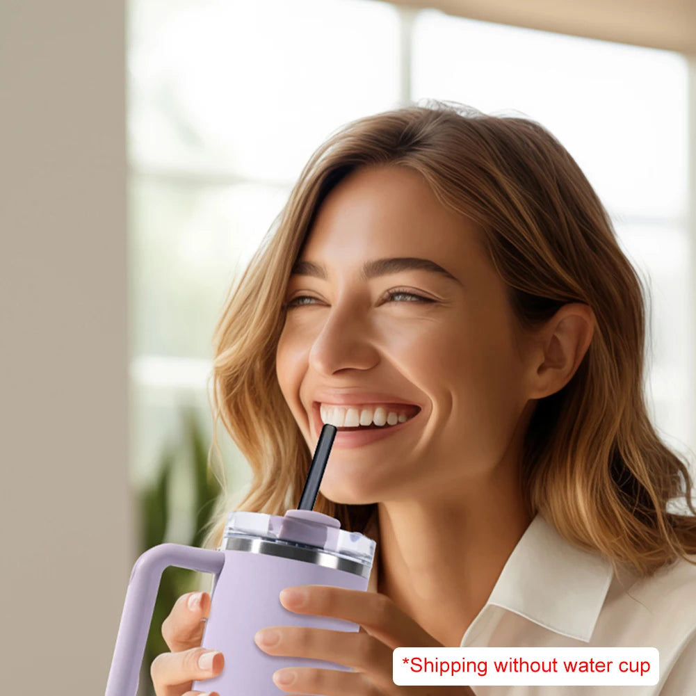 4-Pack Reusable Stainless Steel Straws for 40oz Tumblers