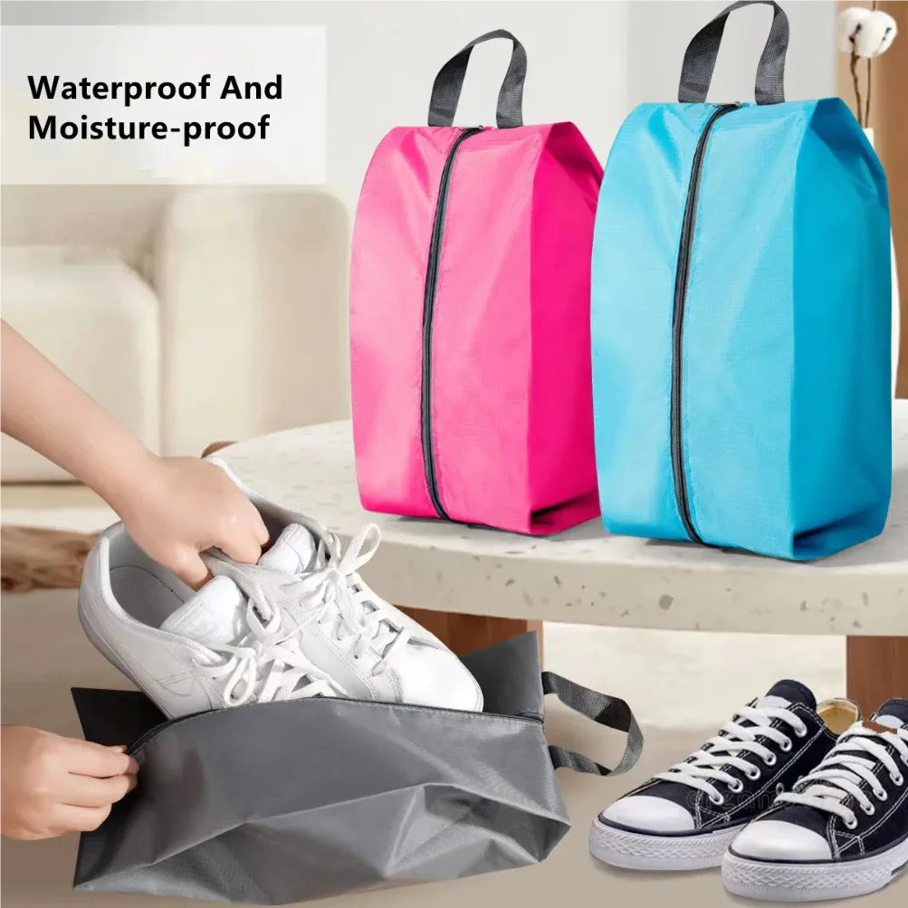 Waterproof Oxford Travel Shoe Bag – Zipper Storage Organizer