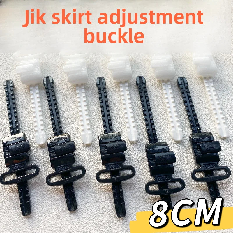 YKK Skirt Adjustment Buckle Telescopic Belt Chain – White & Black