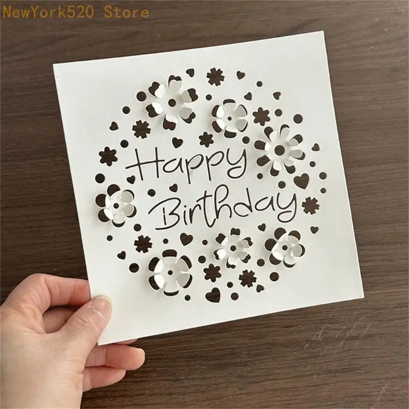 Birthday Flower Cutting Dies – Carbon Steel Embossing Stencils