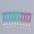 10-Pack 2-in-1 Dental Floss Toothbrushes – Soft Nylon Bristles