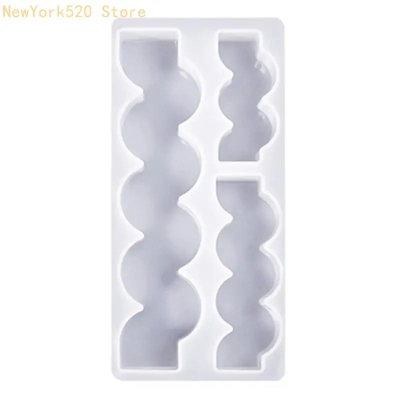 3-in-1 Silicone Long Mold – Wave Heart Round Soap & Baking