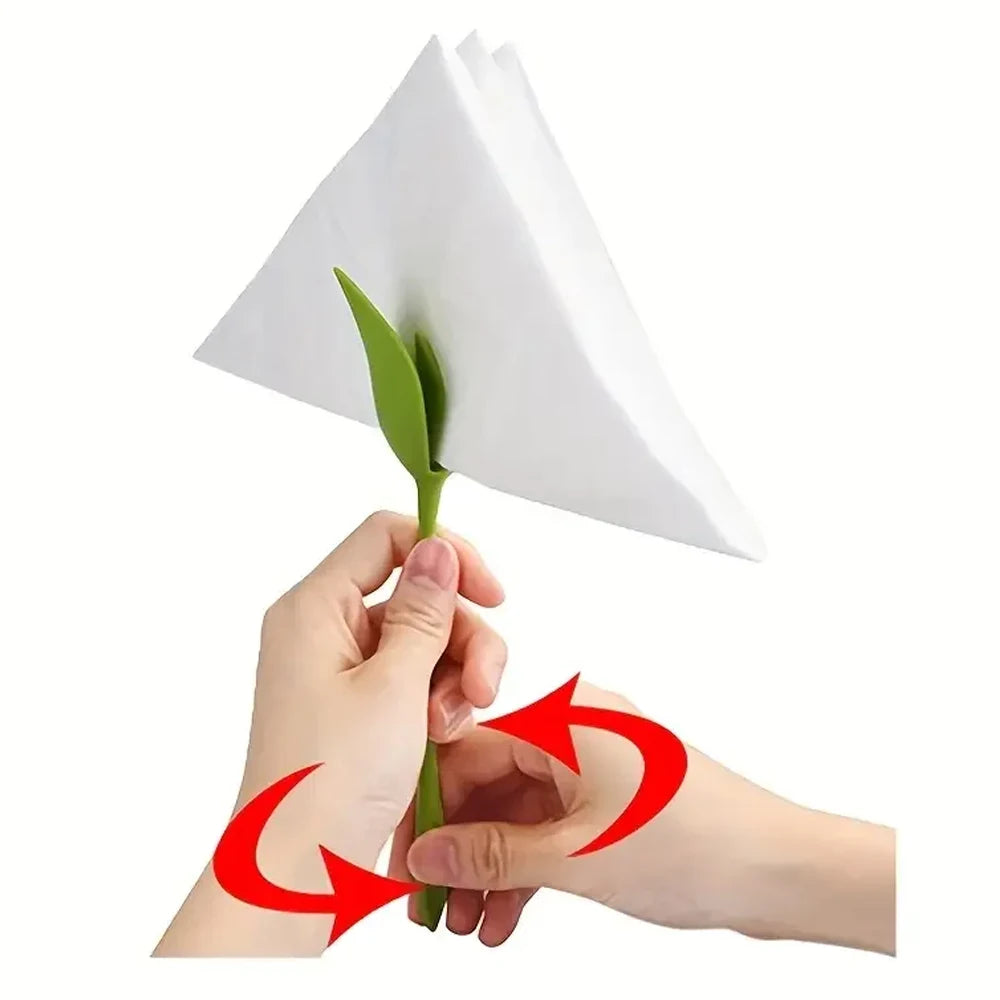KindFuny Floral Napkin Holder – Elegant Table Decor Ring