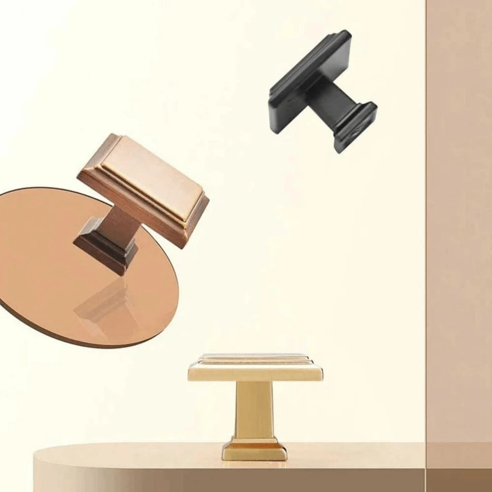 Modern Zinc Alloy Cabinet Handles – Square Pulls & Door Knobs