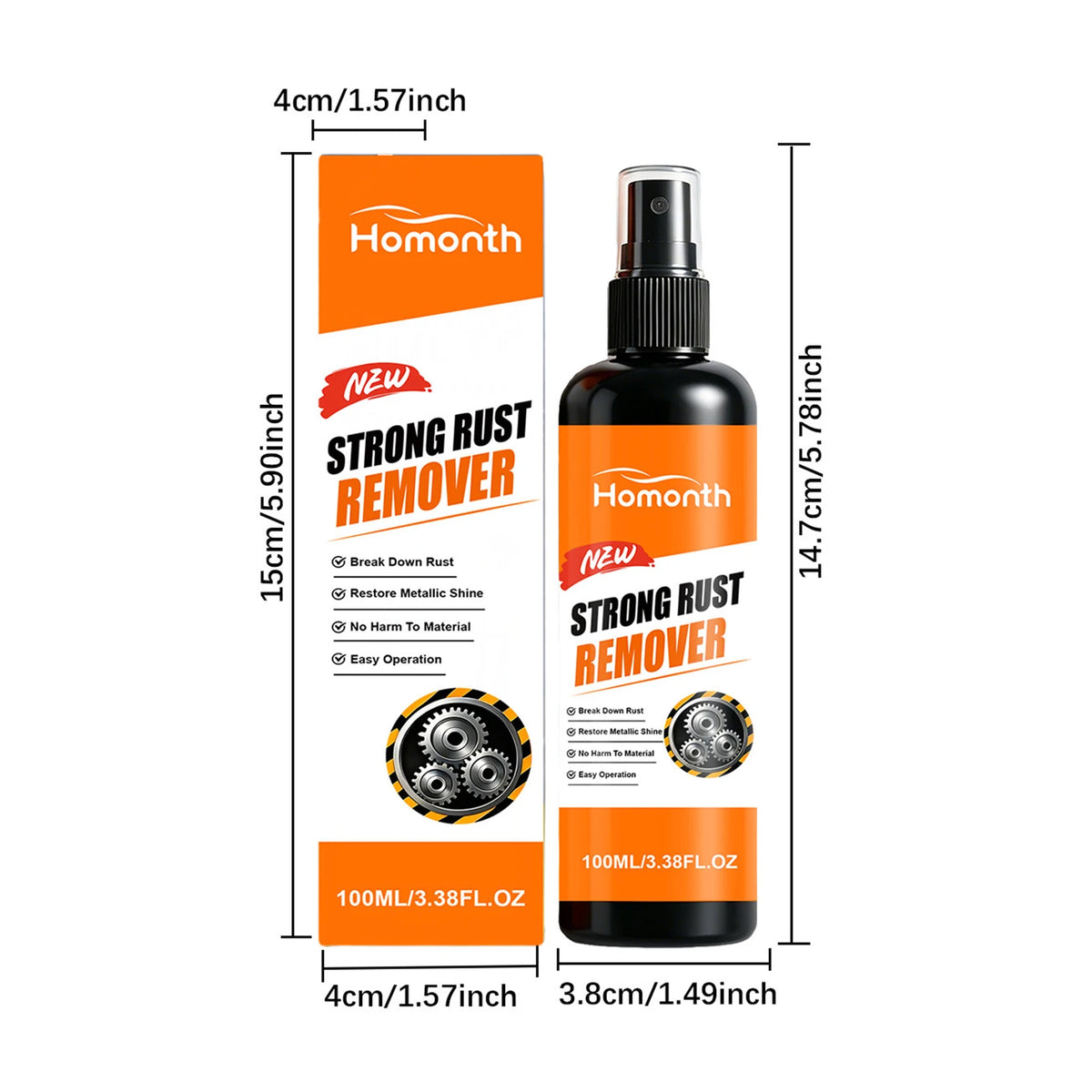 Car Rust Remover & Metal Polish Restorer 100ml – Paint Safe