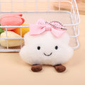 Kawaii Cloud Plush Keychain Cute Bow Stuffed Doll Keyring