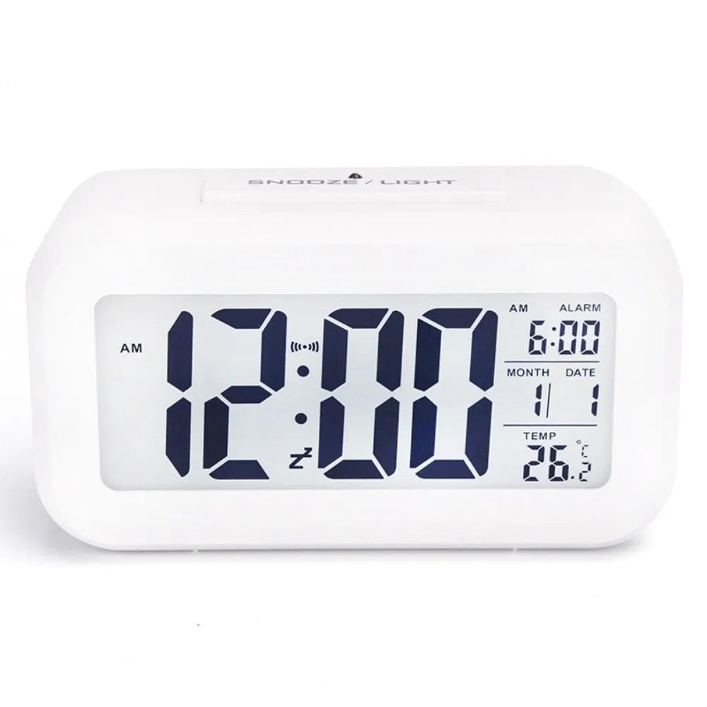 Battery LED Alarm Clock Auto-Dim Large Display & Snooze