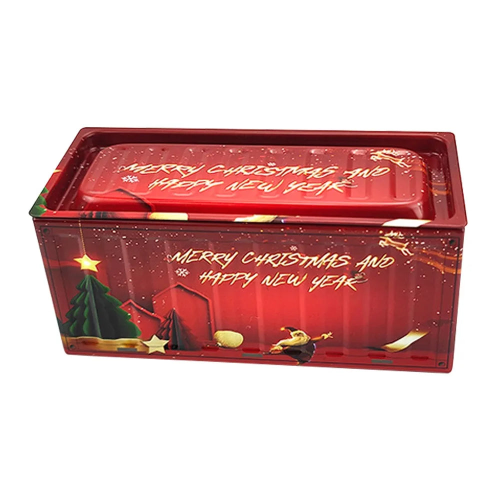 Vintage Mini Tin Storage Box – Christmas Industrial Style