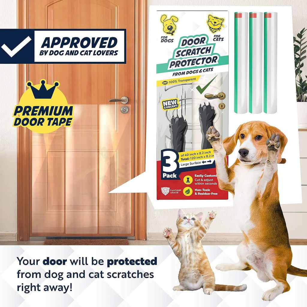 Clear Dog & Cat Scratch Door Protector Guard Tape | PET Vinyl
