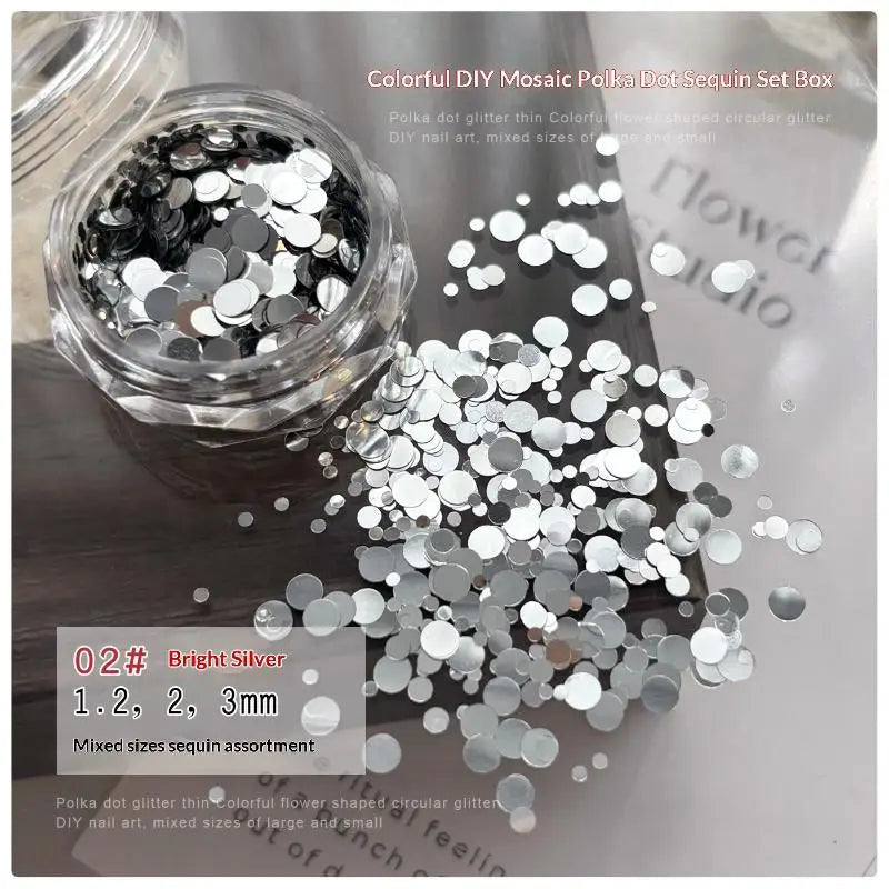 Mini Heart Nail Glitter Sequins – Colorful Sparkling Nail Art Charms