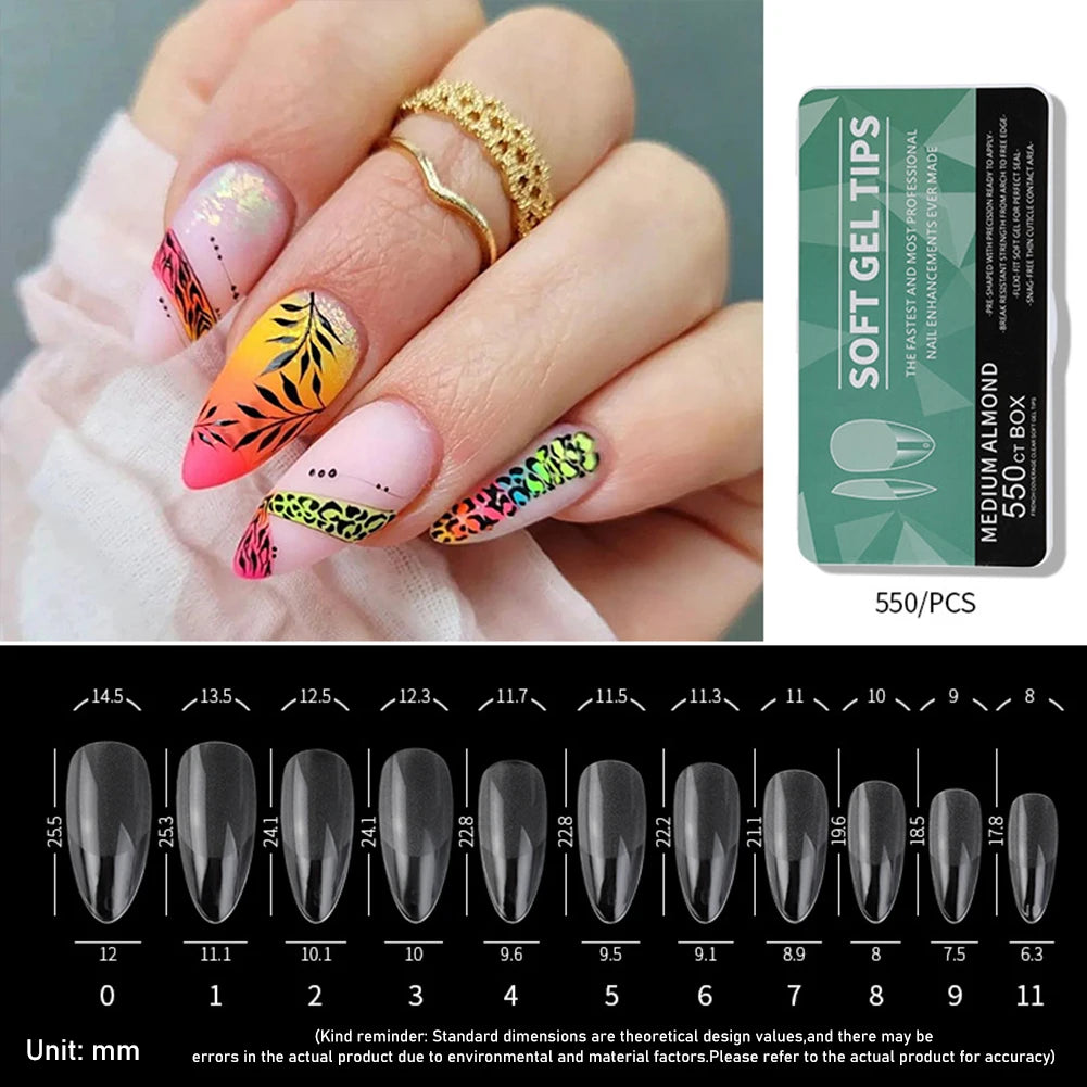 Yoxier Ultra Thin Soft Gel Full Cover Matte Press On Nails 440/550pc
