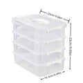 4-Layer Stackable Transparent Plastic Storage Organizer Box