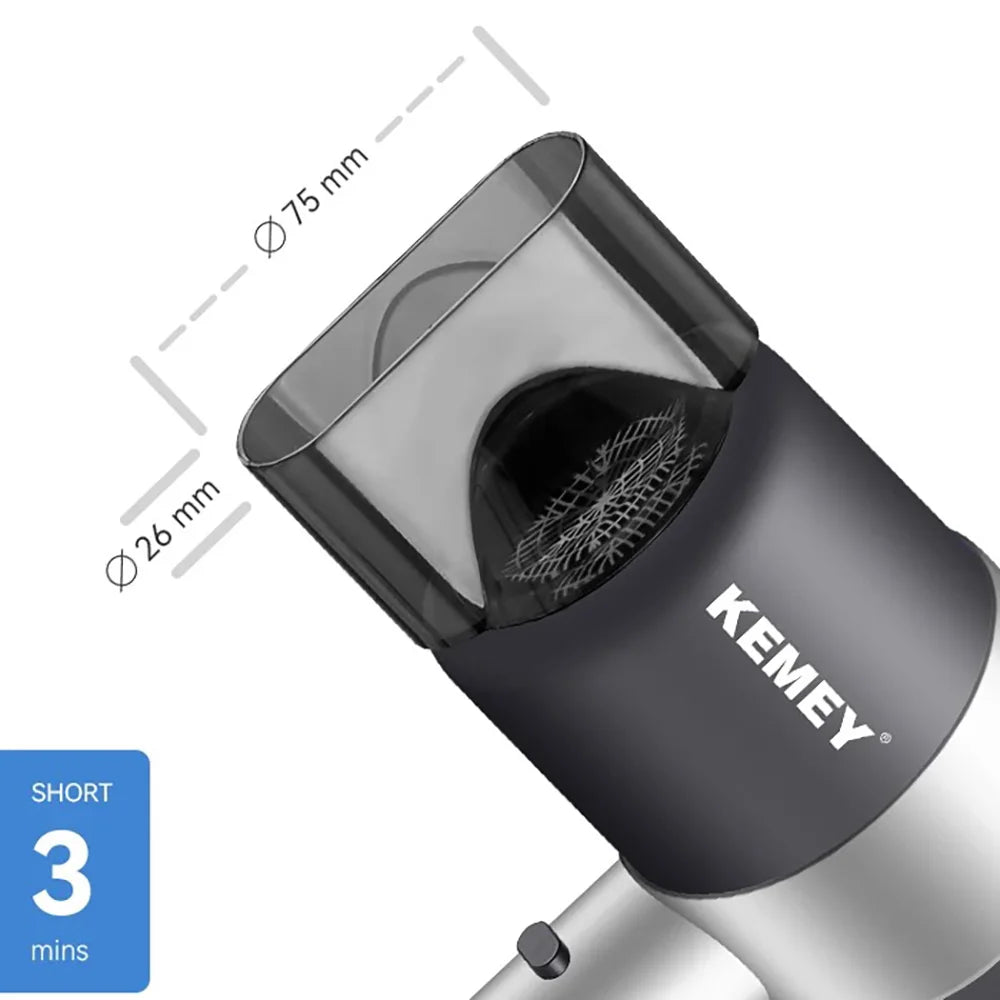 Kemei 1800W Negative Ion Hair Dryer – Lightweight & Fast Drying