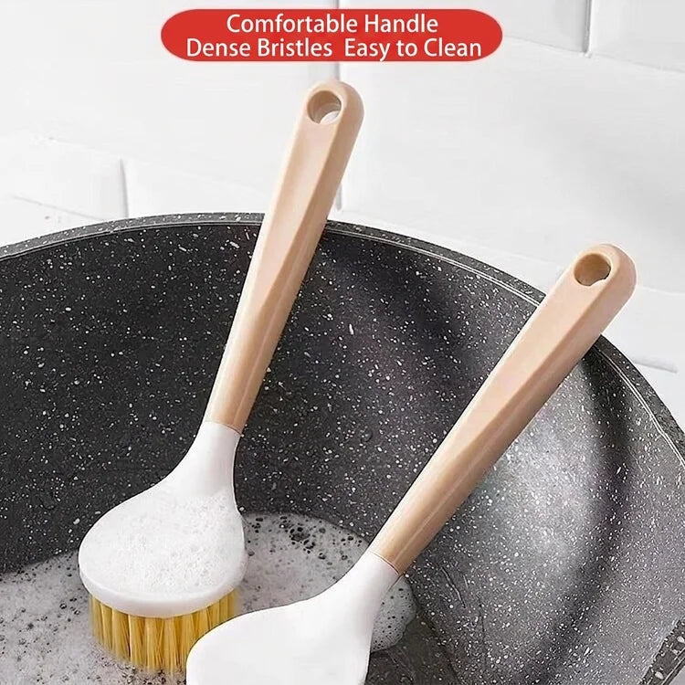 Long Handle Pot Cleaning Brush – Non-Scratch PP Bristle Scrubber
