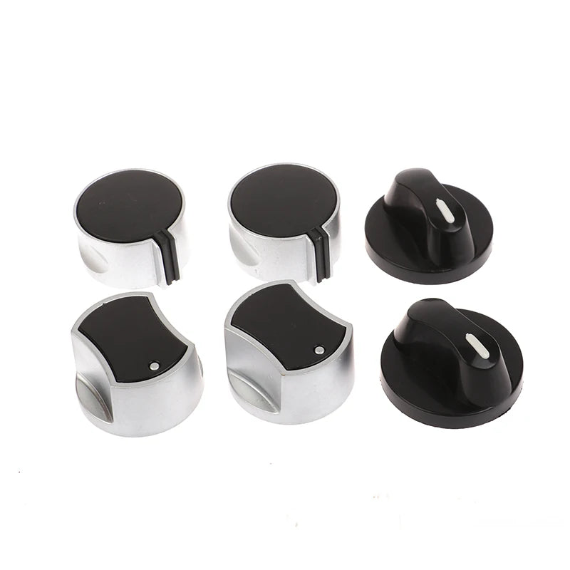 2PCS Universal Silver Gas Stove Knobs Oven Cooker Control Switch