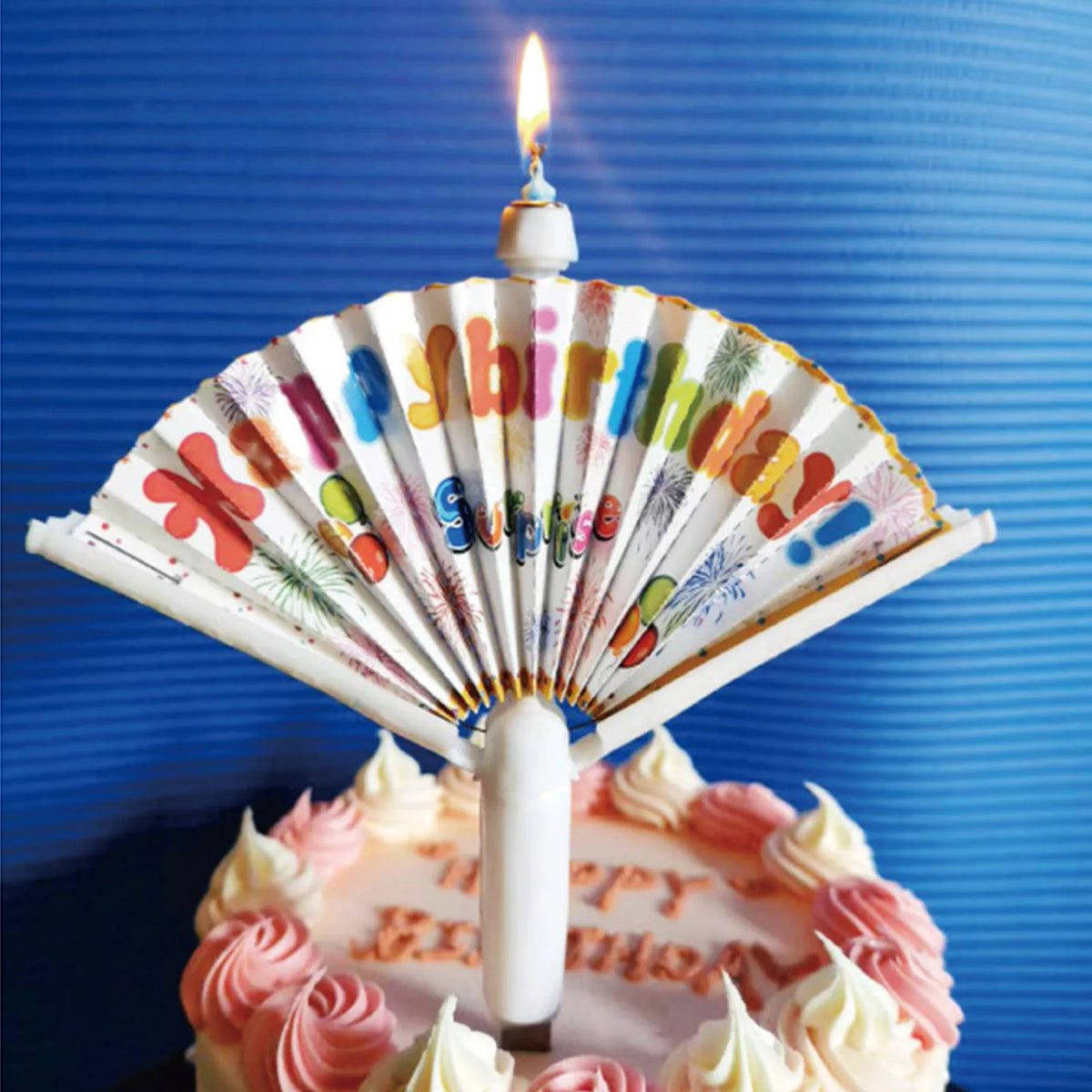 Clown Fan Banner Birthday Candle – Unique Party Cake Decor