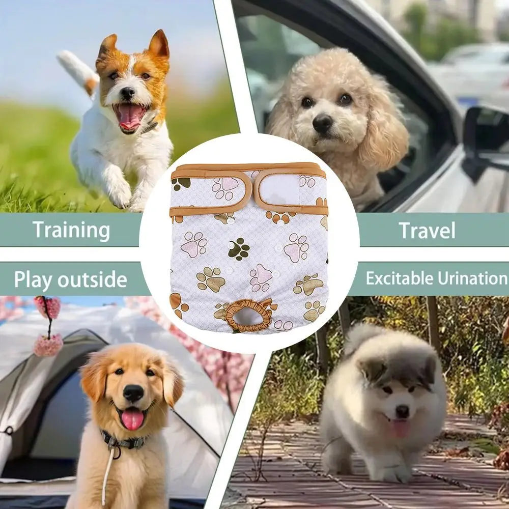 Reusable Leak-Proof Dog Diaper – Adjustable Washable Puppy Nappy