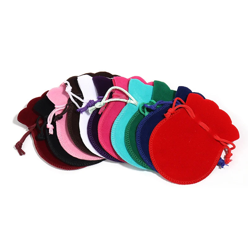 10-Pack Velvet Drawstring Gift Bags Gourd-Shaped Pouches