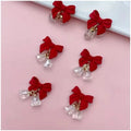 3D Christmas Bell Nail Charms – Crystal Bowknot Set of 3