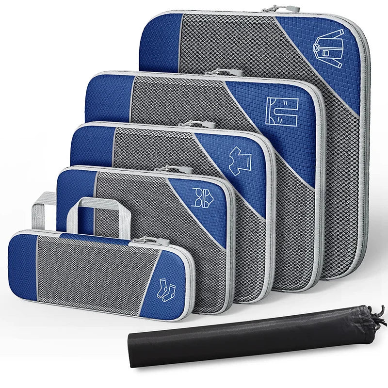 VIBE Compression Packing Cube Set – Travel Luggage Organizers