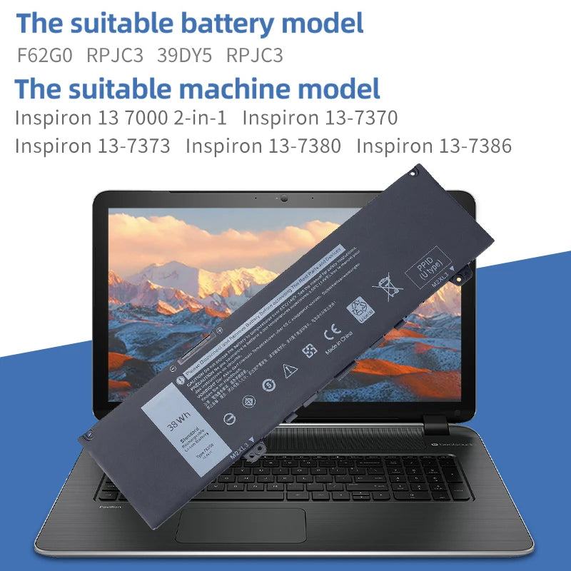 SUOZHAN F62G0 Battery for Dell Inspiron 5370 7370 7373 7380 7386