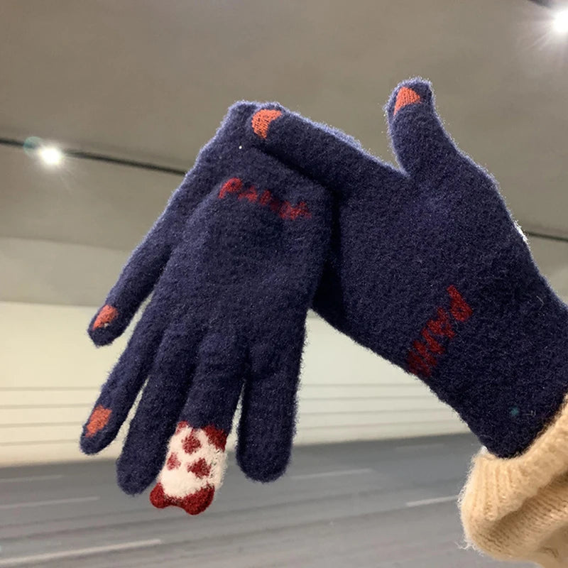Women's Winter Touch Screen Knit Gloves – Warm Stretch Full Finger