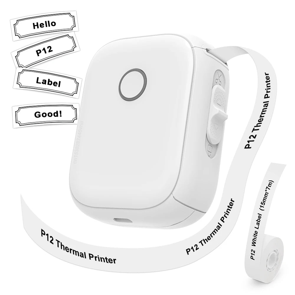 Labelwell P12 Portable Bluetooth Thermal Label Printer – Inkless
