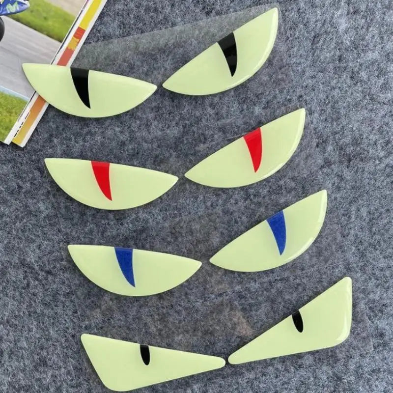 Luminous 3D Demon Cat Eye Motorcycle Headlight Sticker Decal
