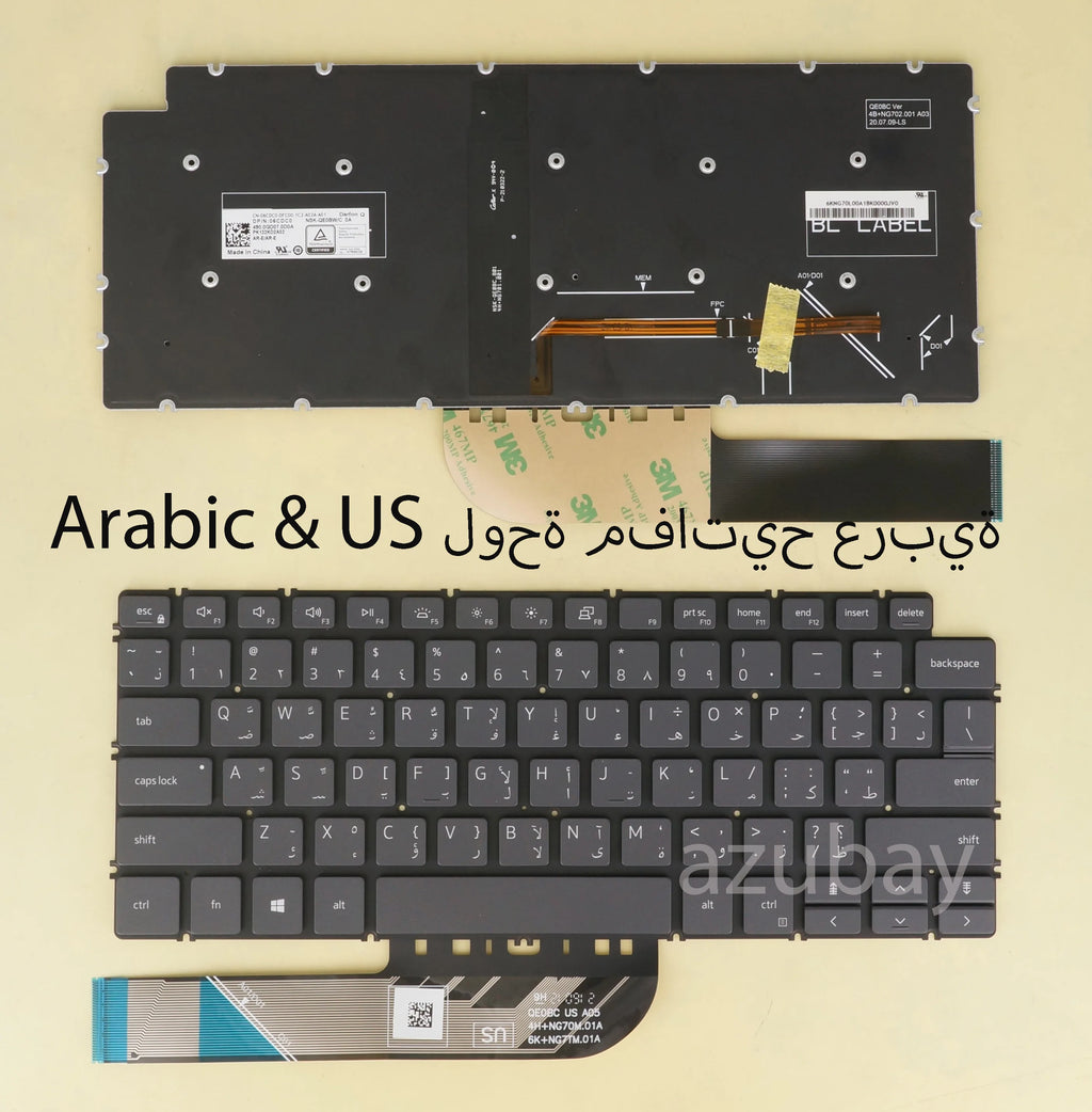 AZUBAY Backlit Keyboard for Dell Inspiron 7300 7390 7405 2-in-1