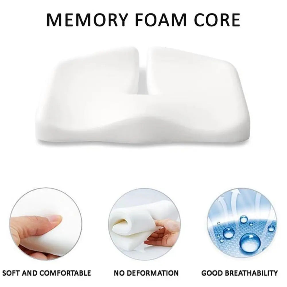Memory Foam Seat Cushion – Non-Slip Ergonomic Chair & Car Pad