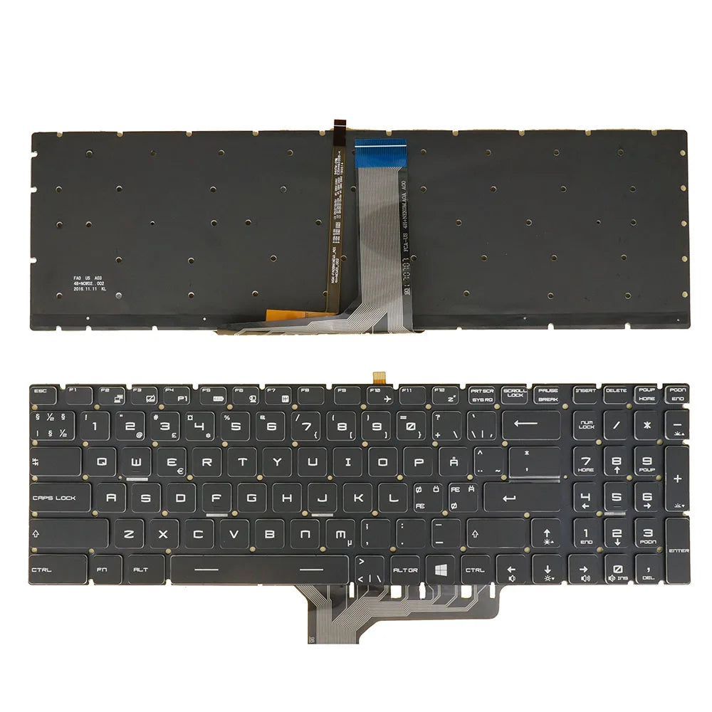RGB Backlit MSI MS-16J Replacement Keyboard – Multi-Language