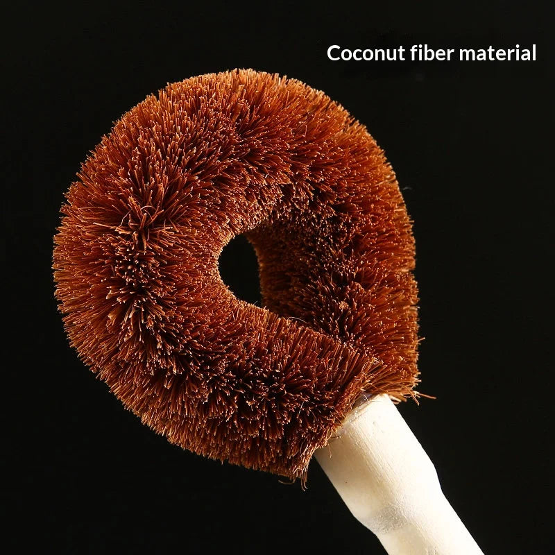 Eco Coconut Fiber Dish Brush – Bamboo Handle Kitchen Scrub