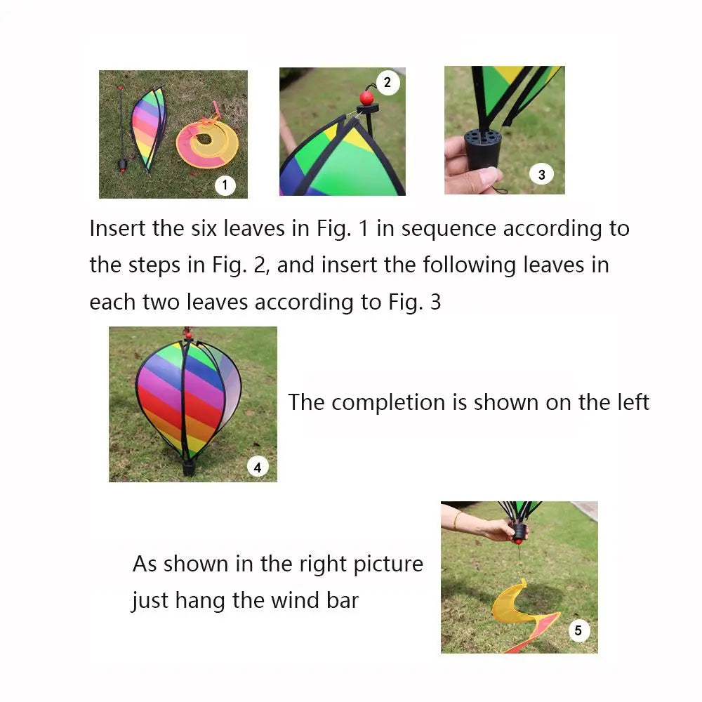 Hot Air Balloon Garden Wind Spinner Outdoor Pinwheel 110cm