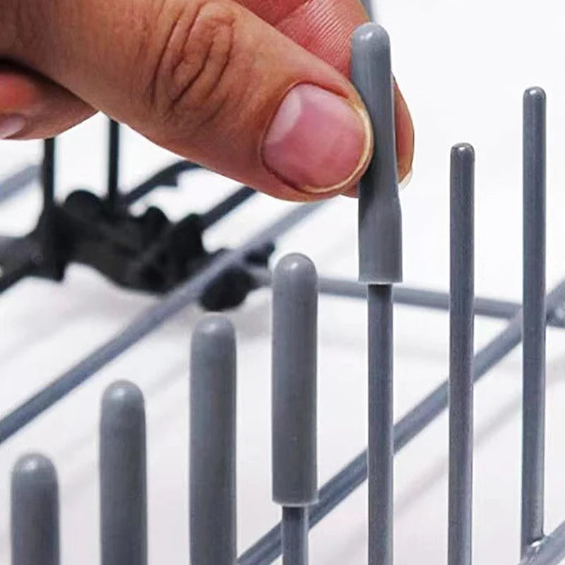 50-Pack Dishwasher Rack Tine Caps – Flexible PVC End Covers