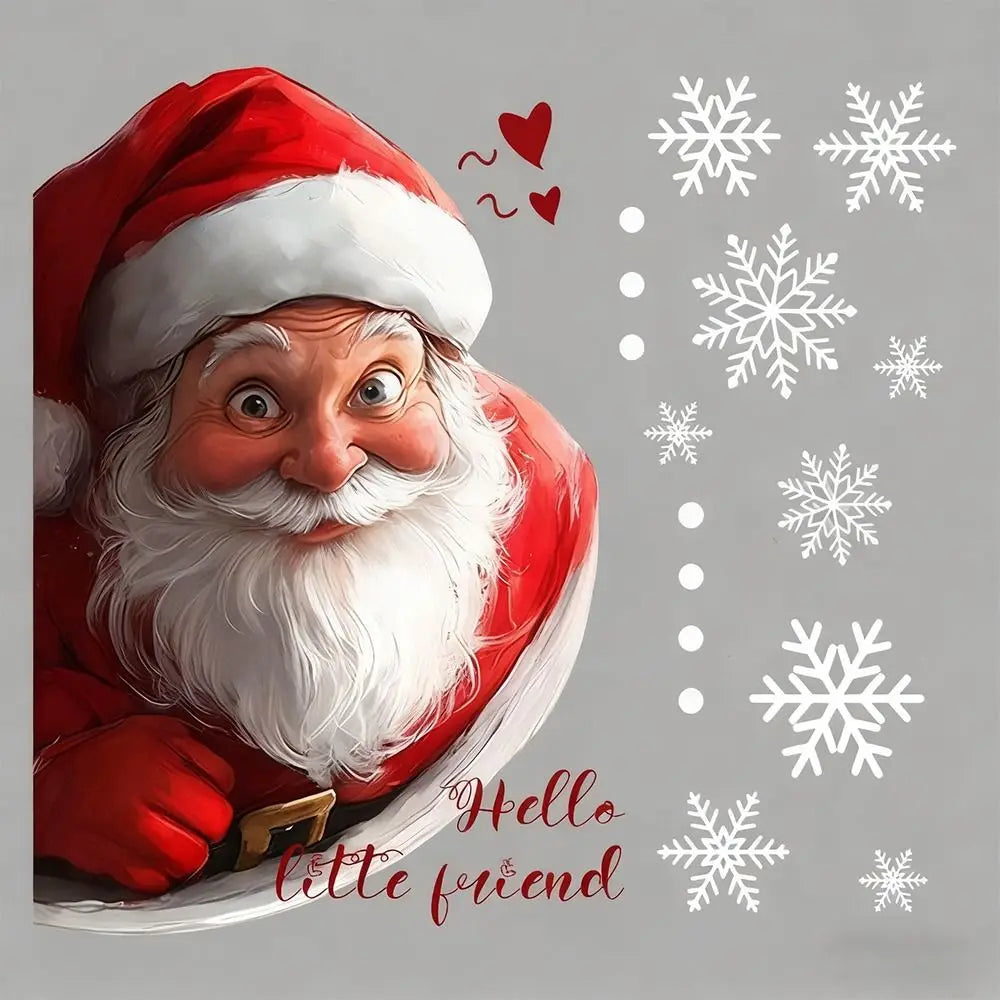Santa Claus Christmas Window Sticker – Double-Sided PVC Decal