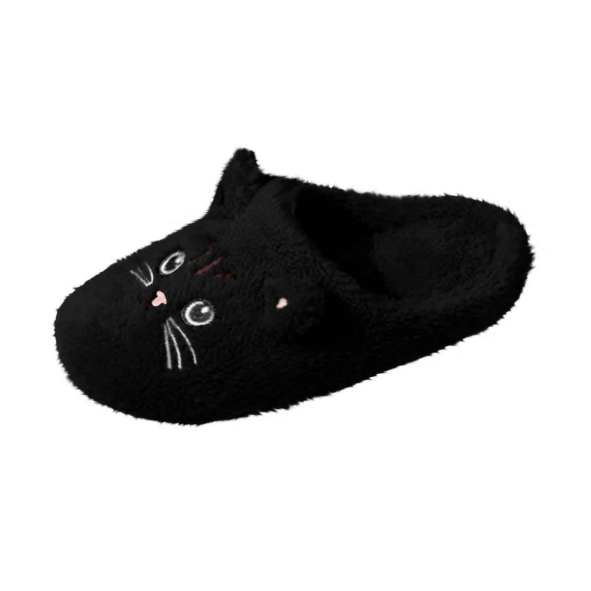 Non-Slip Plush Cat Slippers – Warm Unisex Fleece House Shoes