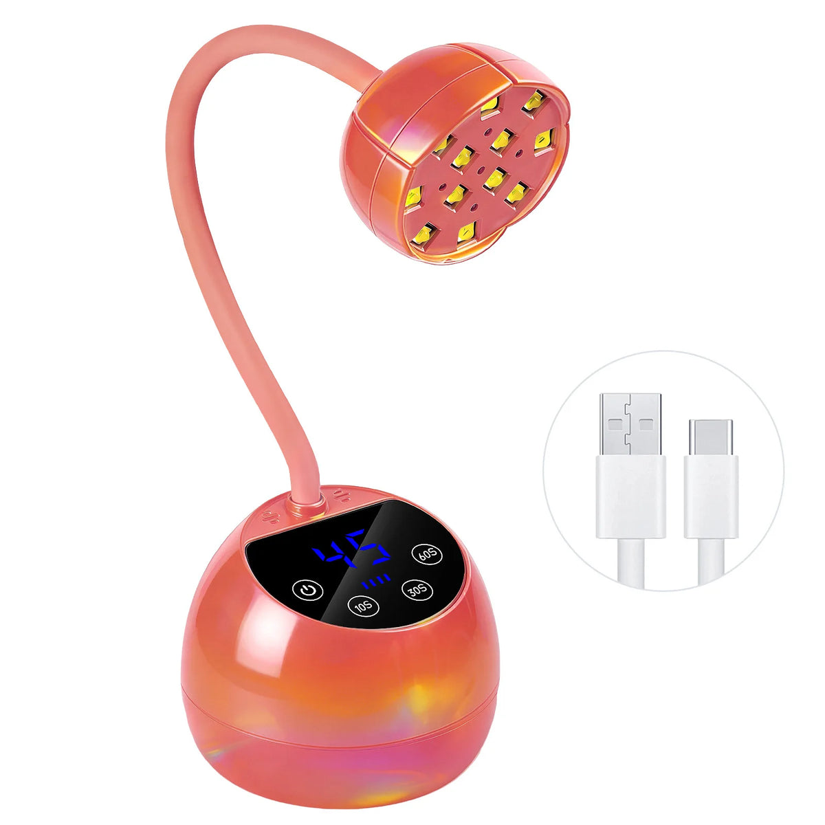 UV LED Nail Lamp 360° Bendable Auto-Sensing Fast Cure Dryer